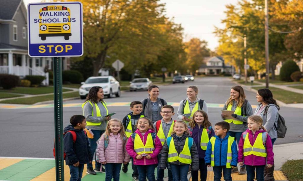 Launching a Walking School Bus Program for Student Safety