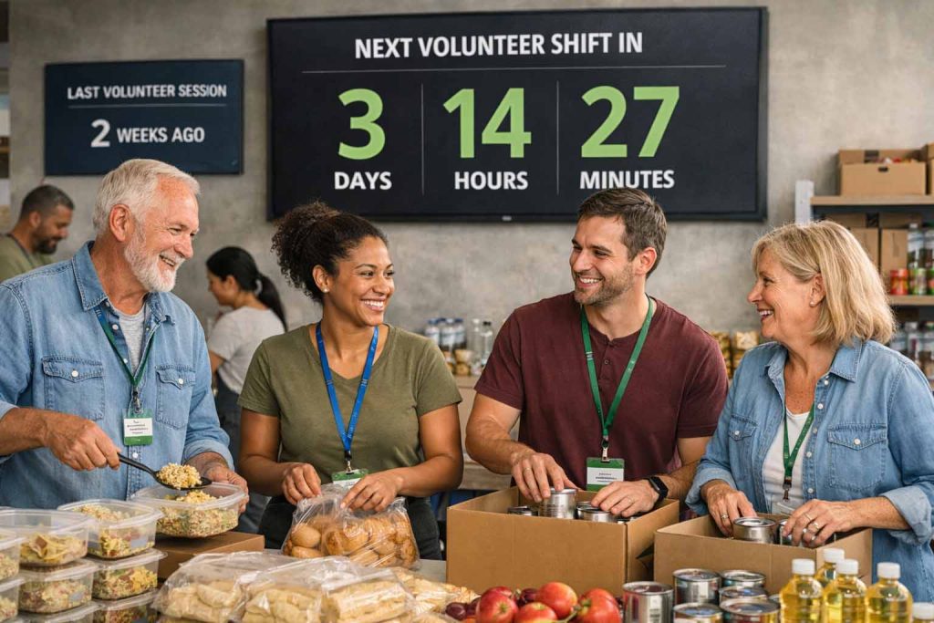 Volunteer Scheduling Time Until Shifts + Time Since Last Session to Stay Consistent